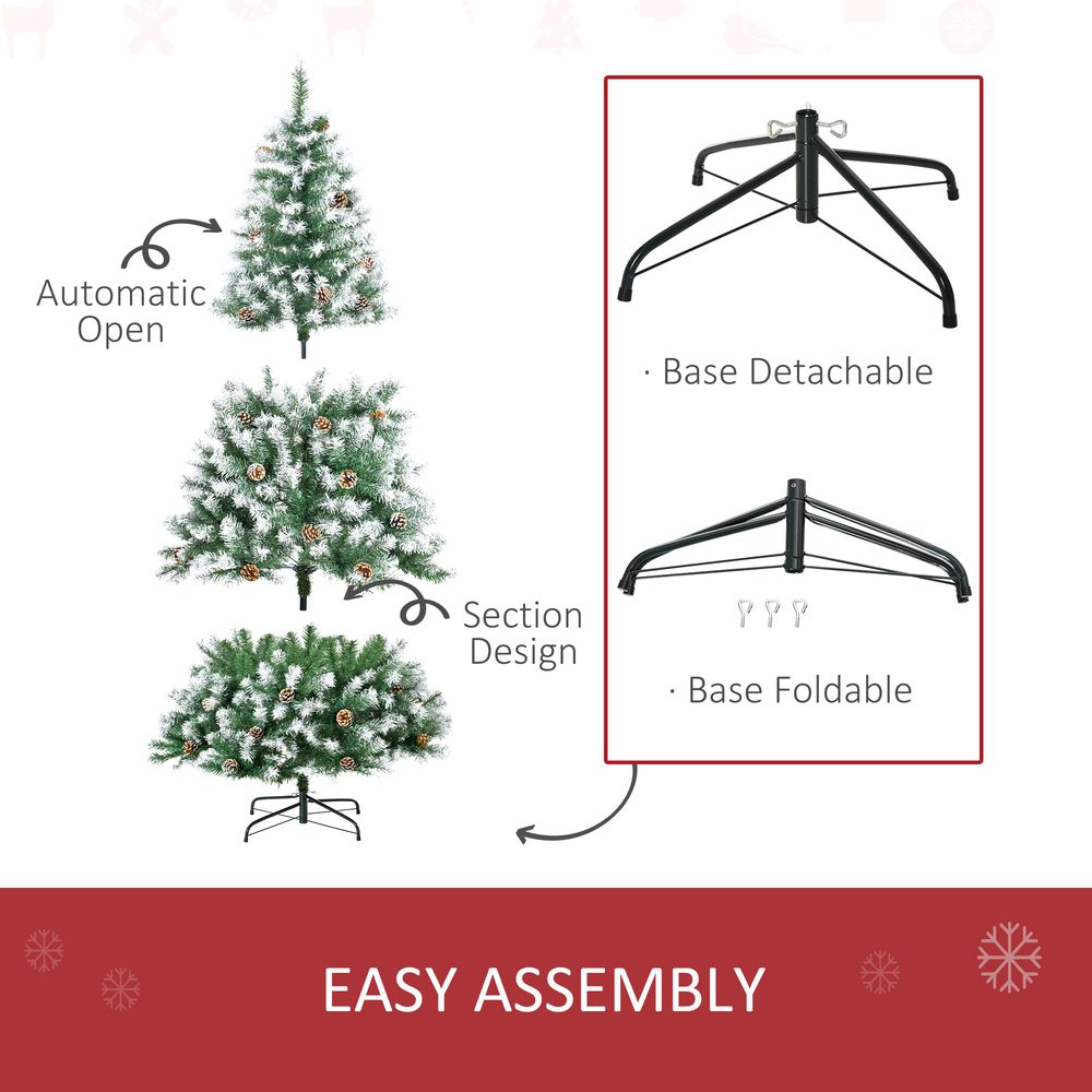 Christmas Tree with Pine Cones, 6ft