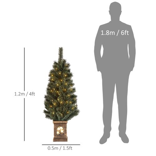 Pre-Lit Christmas Tree with Remote, 4ft
