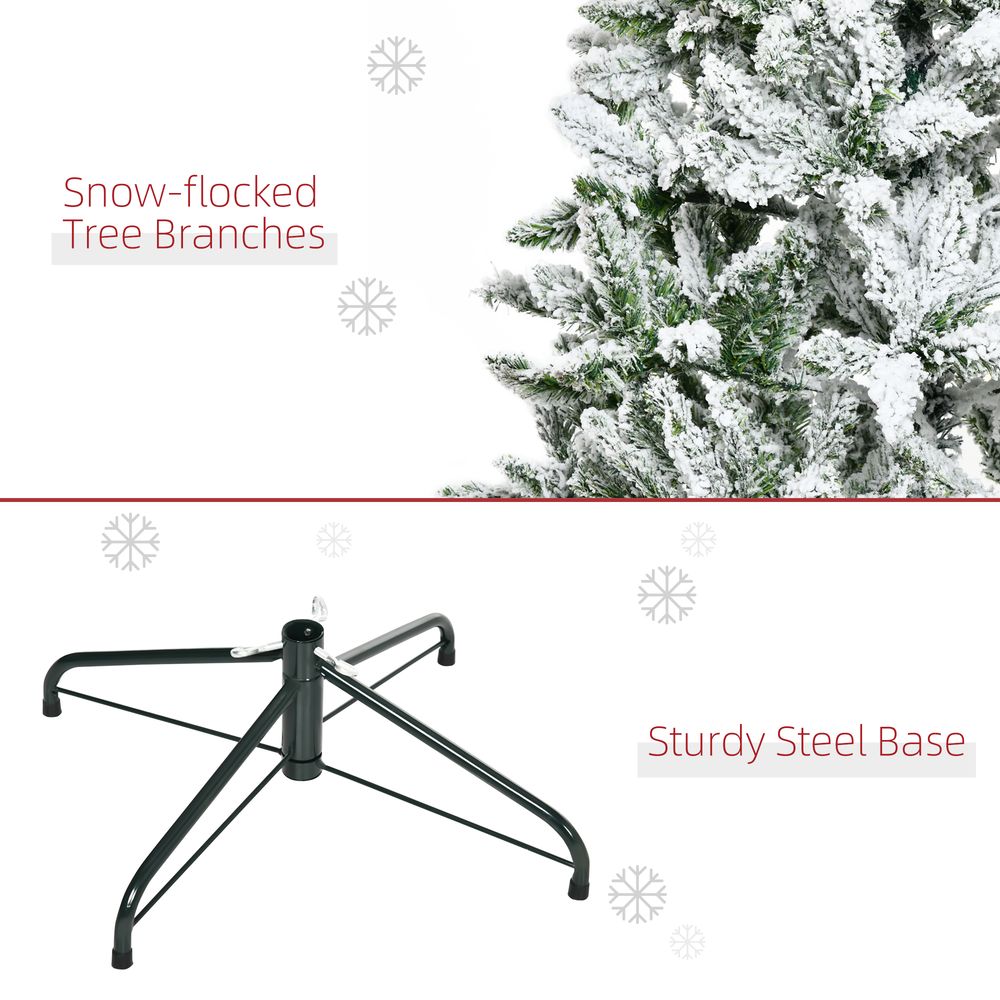 Snow Flocked Christmas Tree, 6ft