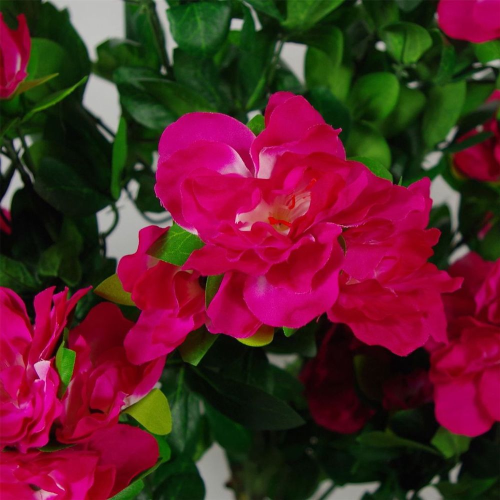 Artificial Pink Azalea with Gold Planter, 100cm