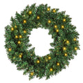 Pre-Lit Christmas Wreath, 55cm