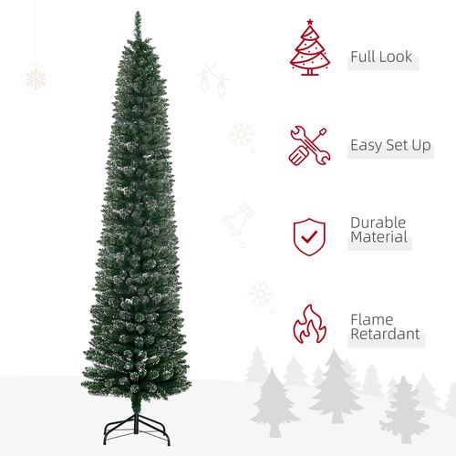 Snow Dipped Pencil Christmas Tree, 7.5ft