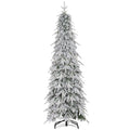Flocked Pencil Christmas Tree, 6ft or 7ft