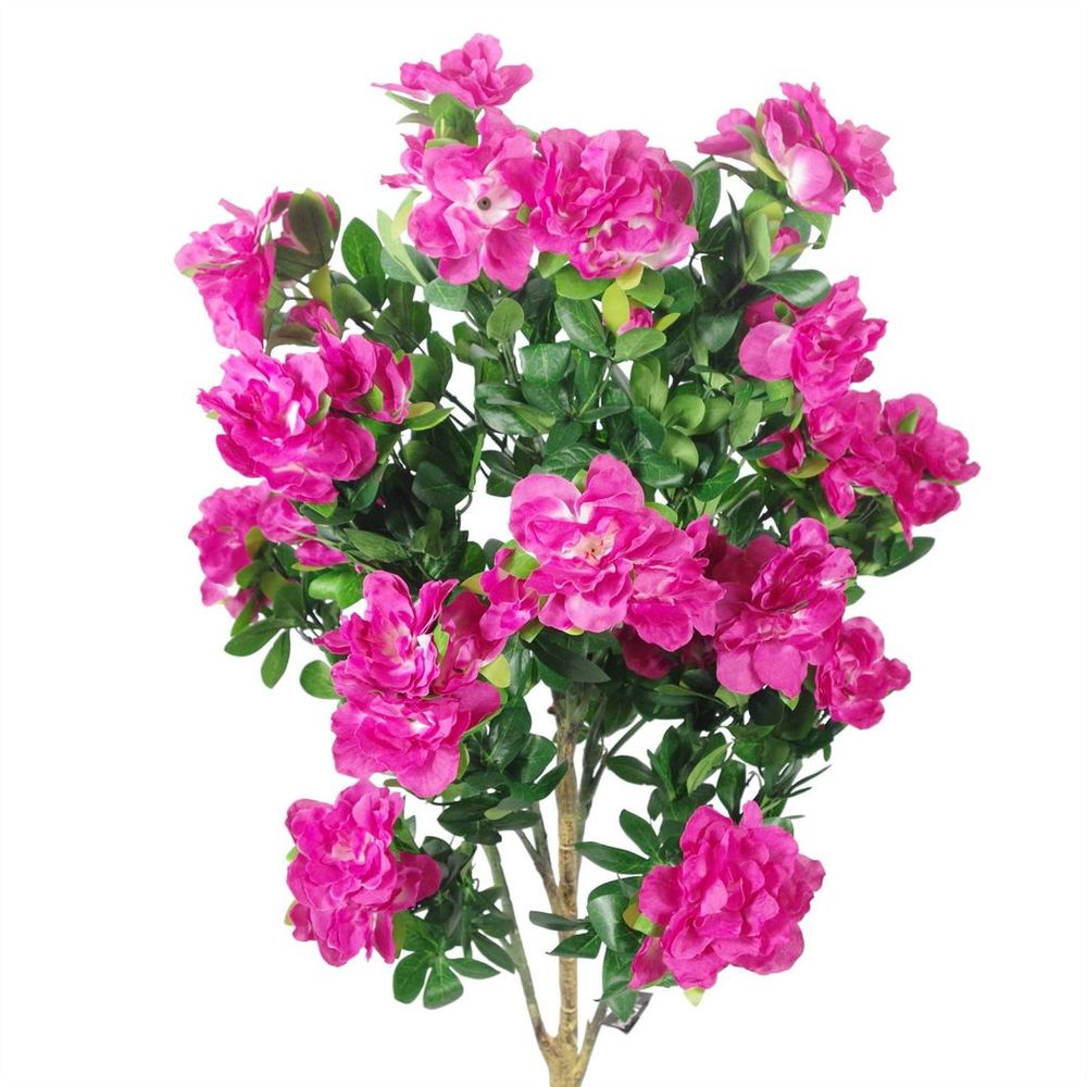 Artificial Pink Azalea with Gold Planter, 100cm