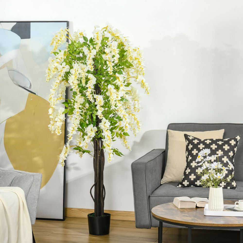 Artificial White Wisteria Tree, 160cm