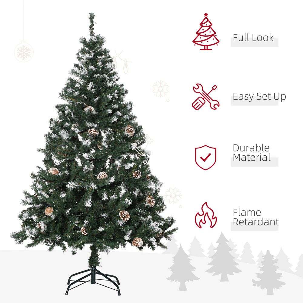 Christmas Tree with Pine Cones, 5ft