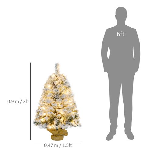 Pre-Lit Tabletop Christmas Tree, 3ft