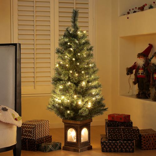 Pre-Lit Christmas Tree with Remote, 4ft
