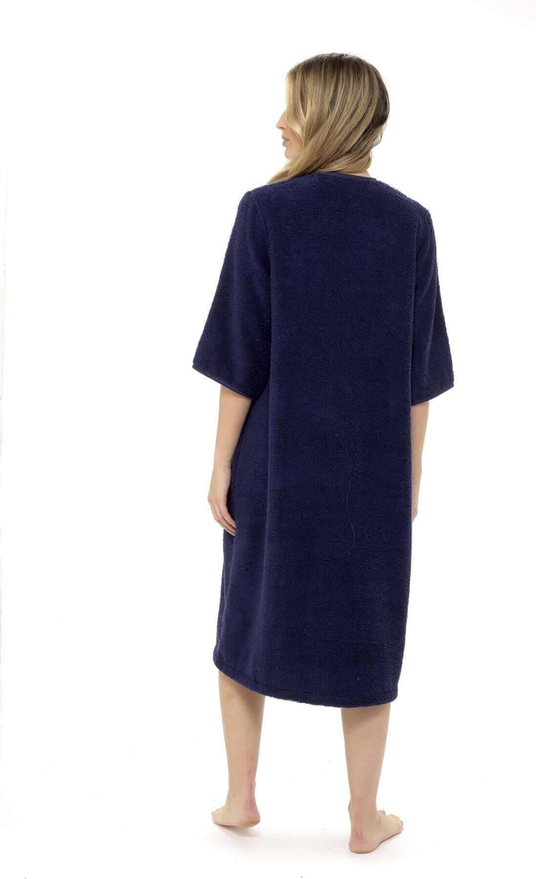 Women's Zip-Through Towelling Bath Robe